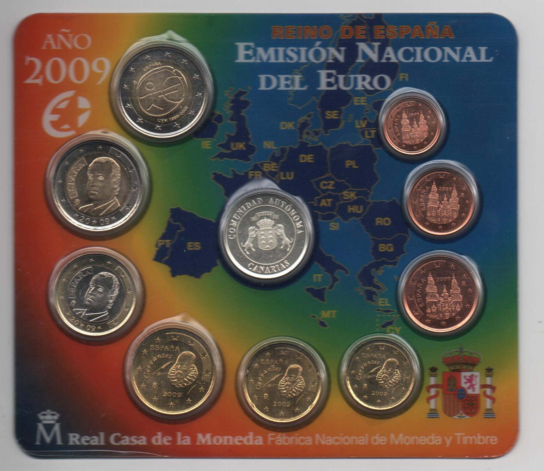 ESPAÑA DEL AÑO 2009 EUROSET FDC